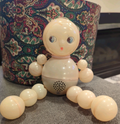 Vintage Celluloid Baby Crib Toy  Noise Maker Baby Girl 11 inches