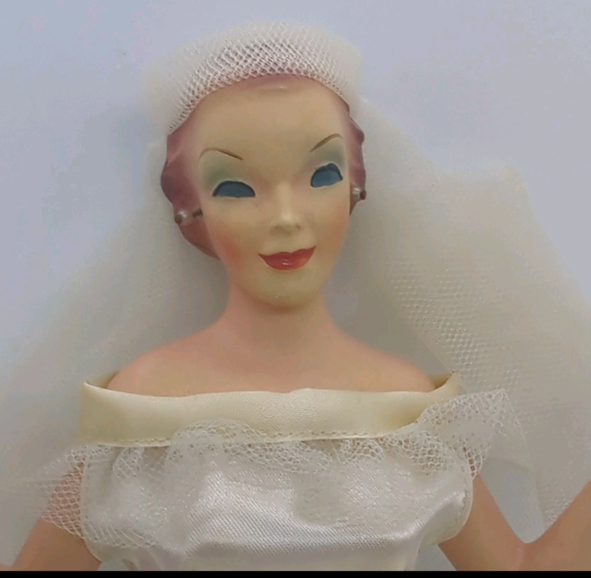 Vintage Countertop Display Bride Mannequin Wedding Dress Advertising NO BASE