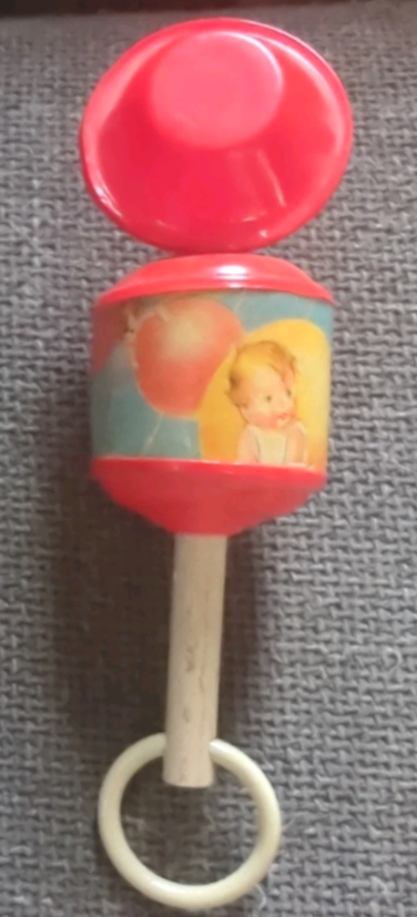 Vintage Celluloid Plastic Baby Rattles - Set Of 3
