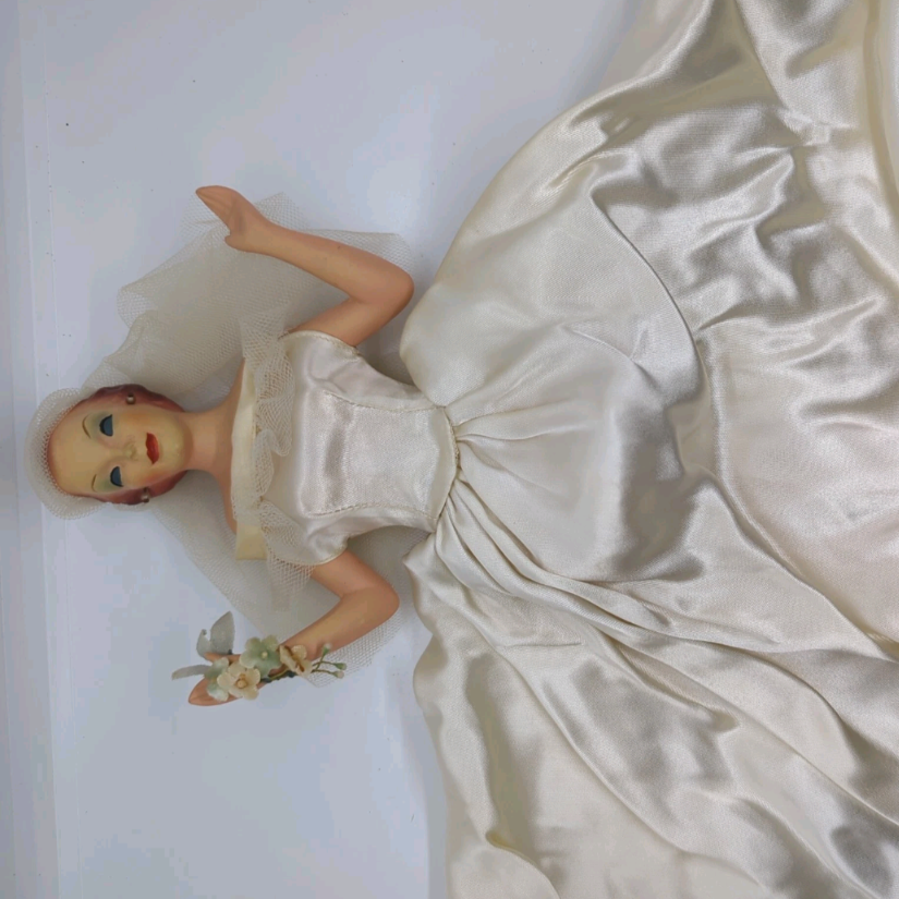 Vintage Countertop Display Bride Mannequin Wedding Dress Advertising NO BASE
