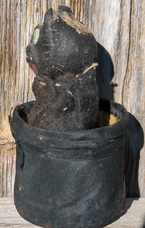 1920's Halloween Black Cat Candy Container Composition