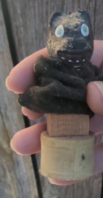 1920's Halloween Black Cat Candy Container Composition